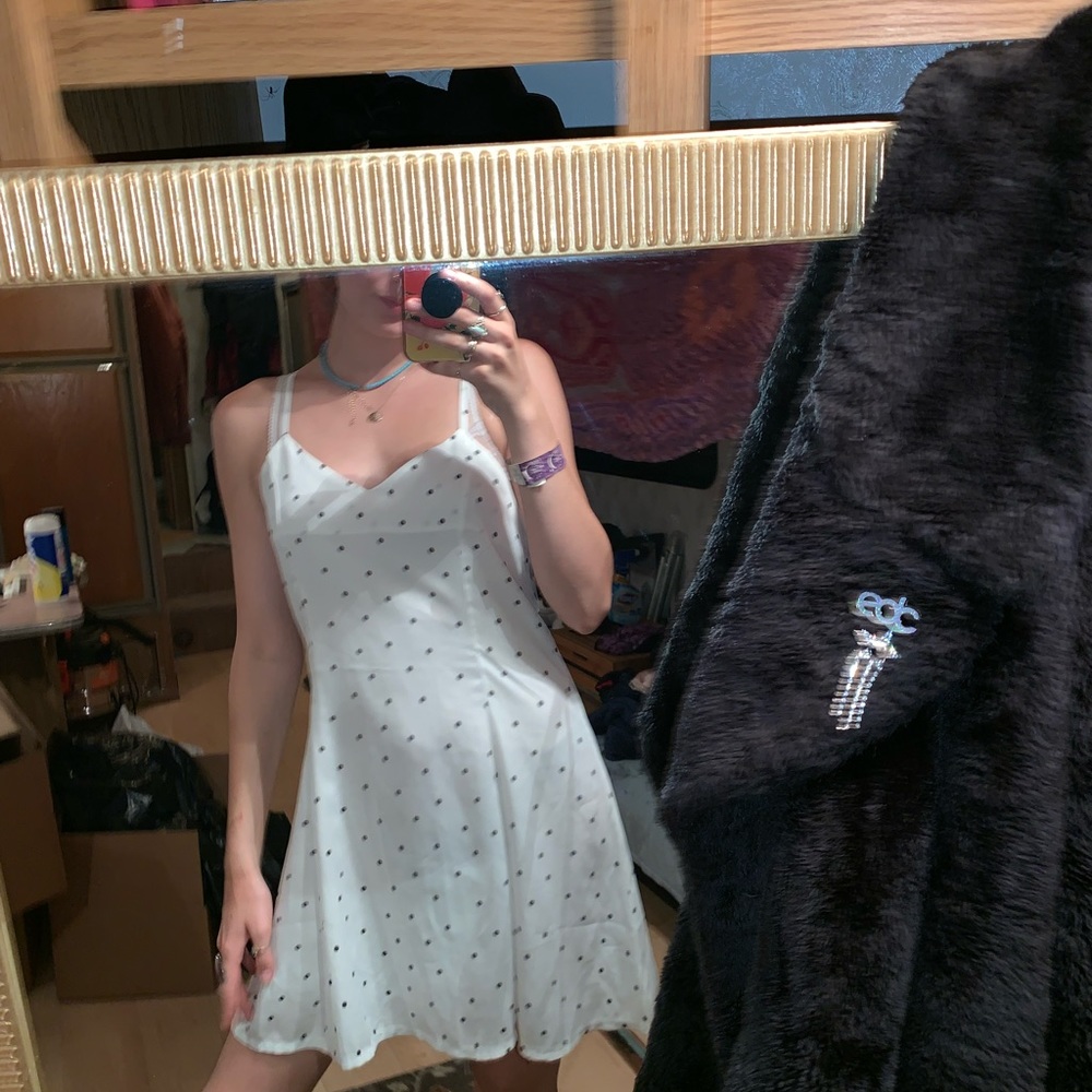 Silk like poca dote midi dress